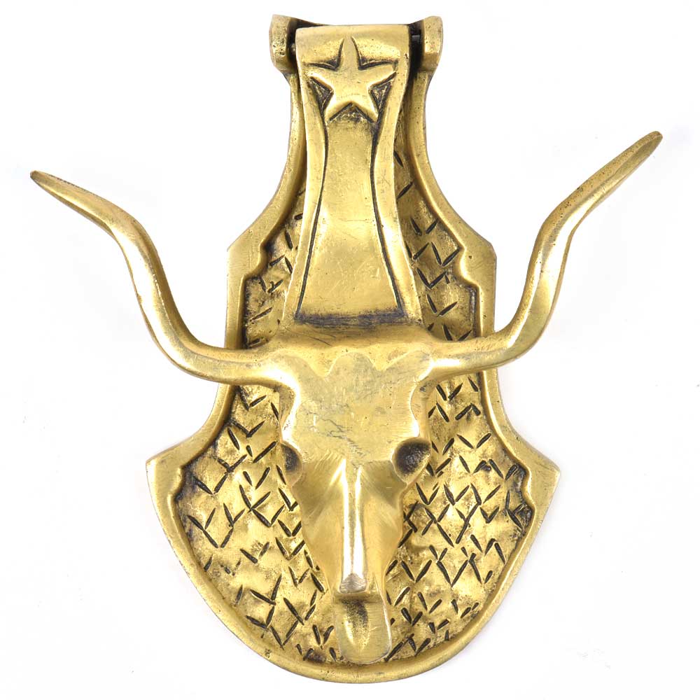 Brass Bullhead Door Knocker